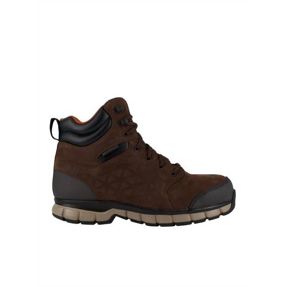 NEW REEBOK men's sublite cushion work athletic boot - wide width in brown - Picture 2 of 4